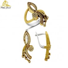 Gümüş Otantik Taşlı Set